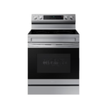Samsung 30-in Glass Top 5 Burners Self-Cleaning Air Fry Freestanding Smart Electric Range (Fingerprint Resistant Stainless Steel)